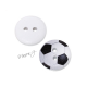 Dřevěný knoflík dekorační bílý - fotbalový míč