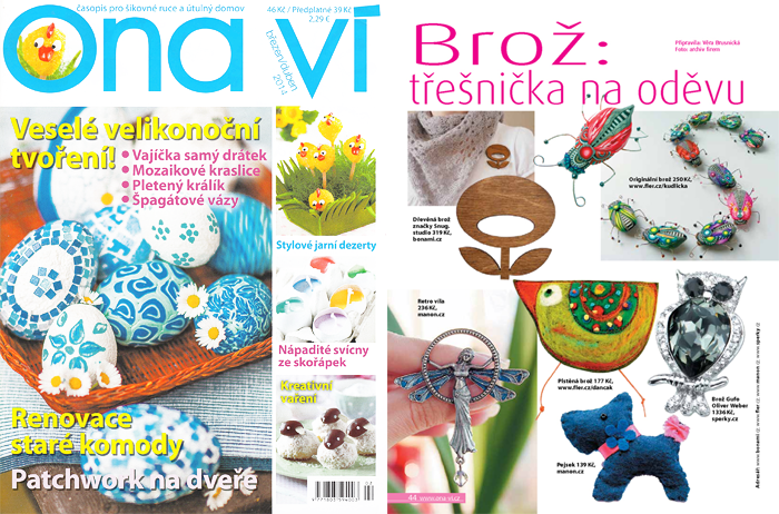 Manon.cz v časopise Ona ví (březen-duben 2014)